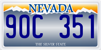 NV license plate 90C351