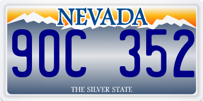 NV license plate 90C352