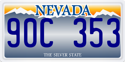 NV license plate 90C353