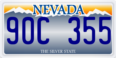 NV license plate 90C355