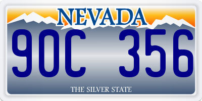 NV license plate 90C356