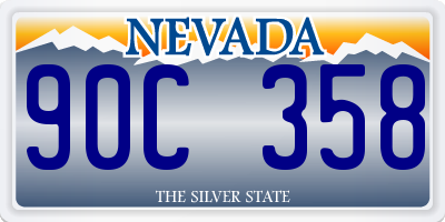 NV license plate 90C358