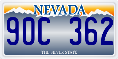 NV license plate 90C362