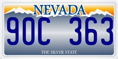 NV license plate 90C363