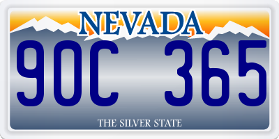 NV license plate 90C365