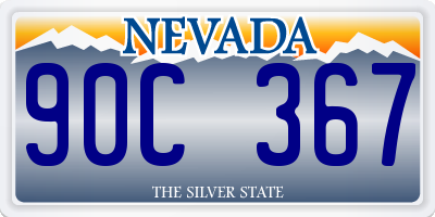 NV license plate 90C367