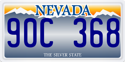 NV license plate 90C368