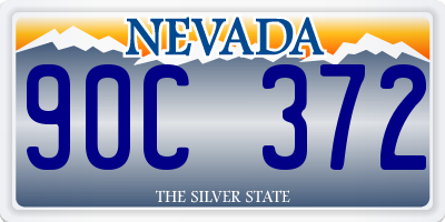 NV license plate 90C372