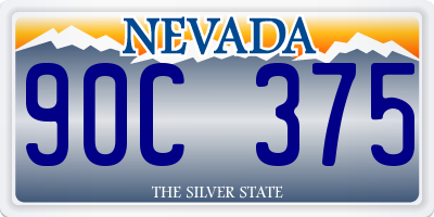 NV license plate 90C375