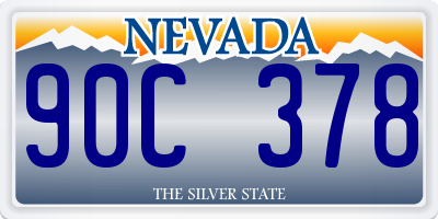 NV license plate 90C378