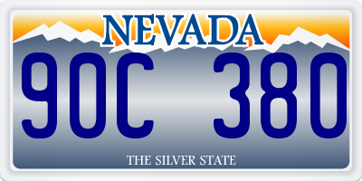 NV license plate 90C380