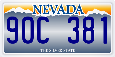 NV license plate 90C381