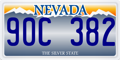 NV license plate 90C382