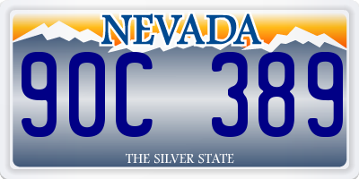 NV license plate 90C389