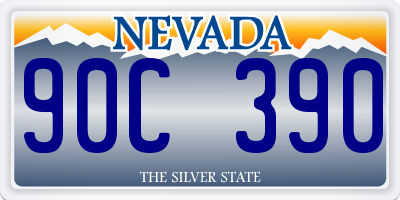 NV license plate 90C390