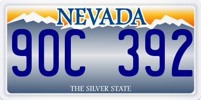 NV license plate 90C392