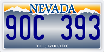 NV license plate 90C393