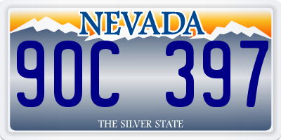 NV license plate 90C397