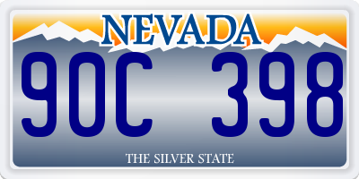 NV license plate 90C398