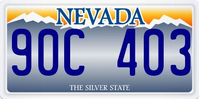 NV license plate 90C403