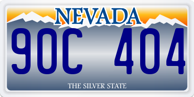 NV license plate 90C404