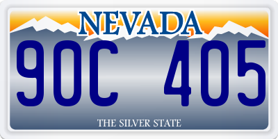 NV license plate 90C405