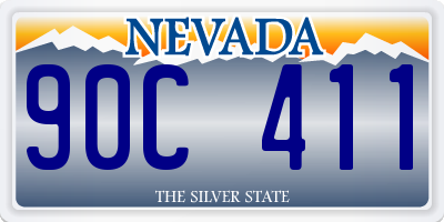 NV license plate 90C411