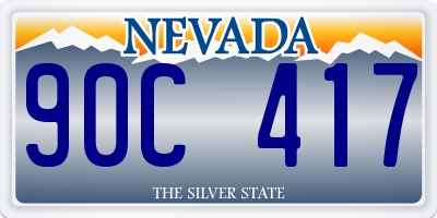 NV license plate 90C417
