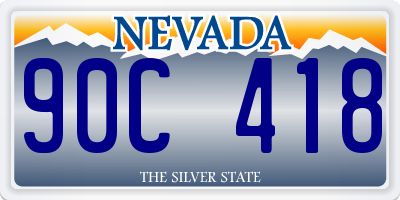 NV license plate 90C418