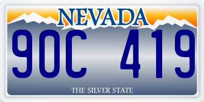 NV license plate 90C419