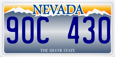 NV license plate 90C430