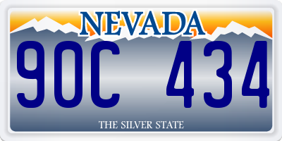 NV license plate 90C434