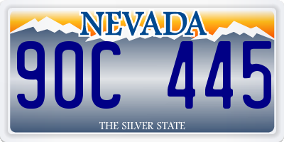 NV license plate 90C445