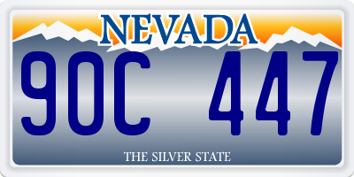 NV license plate 90C447