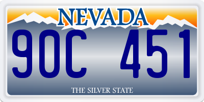 NV license plate 90C451