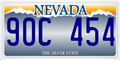 NV license plate 90C454