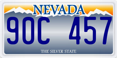 NV license plate 90C457