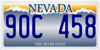 NV license plate 90C458