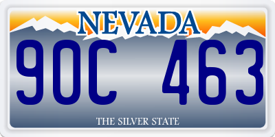 NV license plate 90C463