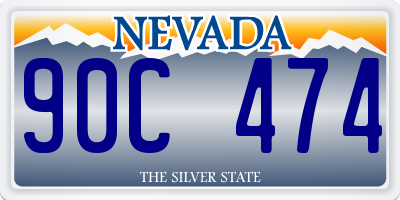NV license plate 90C474