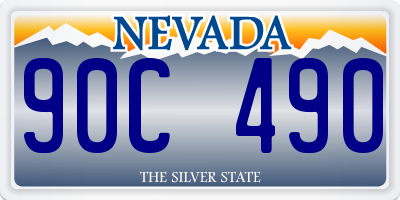 NV license plate 90C490