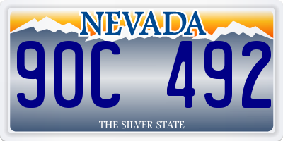 NV license plate 90C492