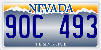 NV license plate 90C493