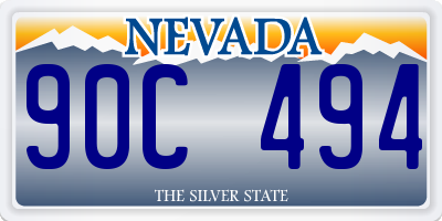 NV license plate 90C494