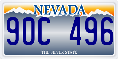 NV license plate 90C496