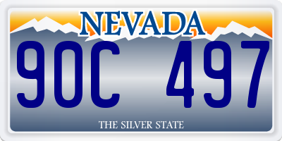 NV license plate 90C497