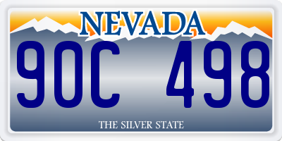 NV license plate 90C498