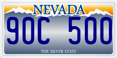 NV license plate 90C500