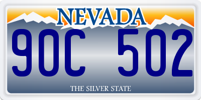 NV license plate 90C502