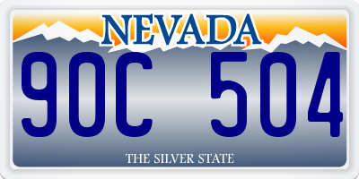 NV license plate 90C504